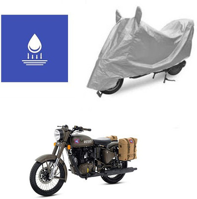 Feel heaven Two Wheeler Cover for Royal Enfield(Classic 500, Silver)