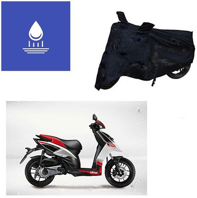 saanvi Two Wheeler Cover for Aprilia(SR 125, Black)