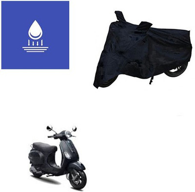 Pecko Two Wheeler Cover for Piaggio(Vespa LX, Black)