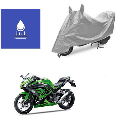 Pecko Two Wheeler Cover for Kawasaki(Ninja 300, Silver)