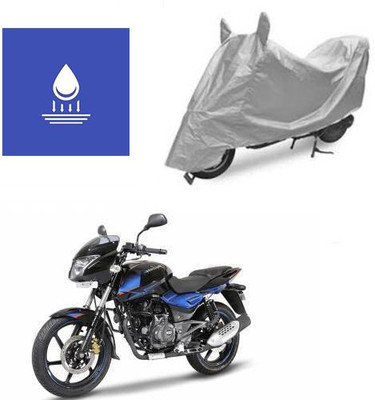 Pecko Two Wheeler Cover for Bajaj(Pulsar 150 DTS-i, Silver)