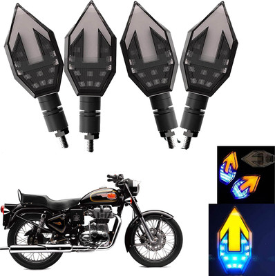 Vagary Front, Rear LED Indicator Light for Royal Enfield Universal For Bike(Blue, Yellow)