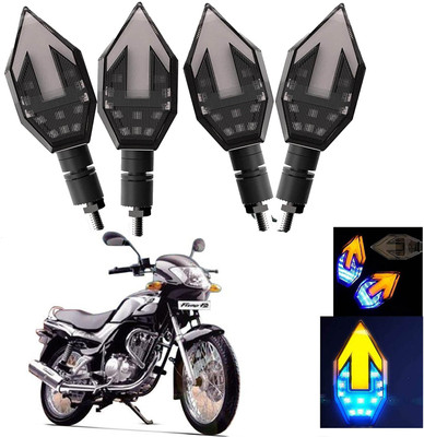 Vagary Front, Rear LED Indicator Light for TVS Fiero F2(Blue, Yellow)