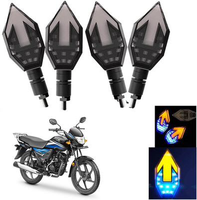 Vagary Front, Rear LED Indicator Light for Honda Dream Neo(Blue, Yellow)