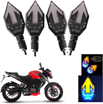 VAGARY Front, Rear LED Indicator Light for Bajaj Pulsar 200NS(Blue, Yellow)