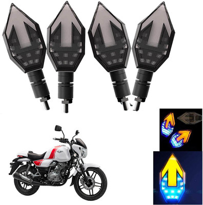 Vagary Front, Rear LED Indicator Light for Bajaj Universal For Bike(Blue, Yellow)