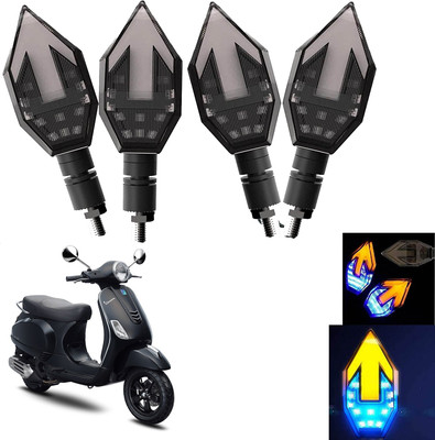 Vagary Front, Rear LED Indicator Light for Piaggio Vespa LX(Blue, Yellow)