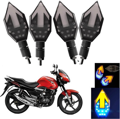 Vagary Front, Rear LED Indicator Light for Suzuki GS 150R(Blue, Yellow)