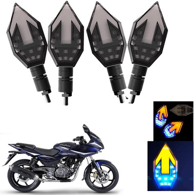 Vagary Front, Rear LED Indicator Light for Bajaj Pulsar 220(Blue, Yellow)