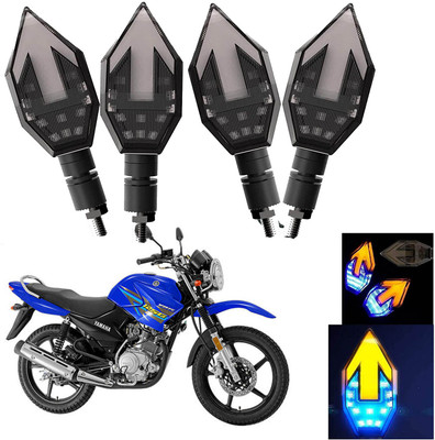 Vagary Front, Rear LED Indicator Light for Yamaha YBR 125(Blue, Yellow)