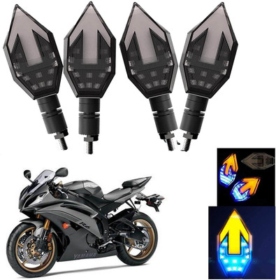 Vagary Front, Rear LED Indicator Light for Yamaha Universal For Bike(Blue, Yellow)