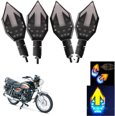 Vagary Front, Rear LED Indicator Light for TVS Max 4R(Blue, Yellow)