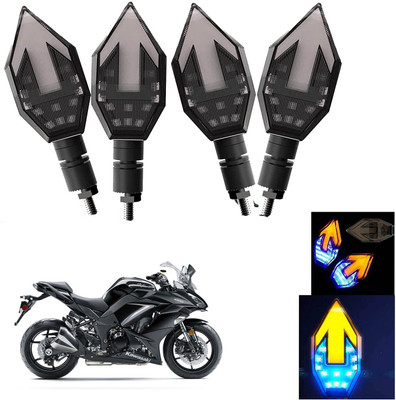 Vagary Front, Rear LED Indicator Light for Kawasaki Universal For Bike(Blue, Yellow)