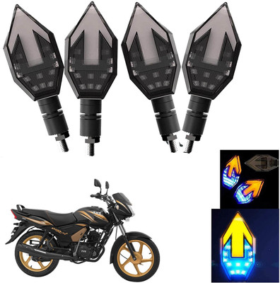 Vagary Front, Rear LED Indicator Light for TVS Star City(Blue, Yellow)
