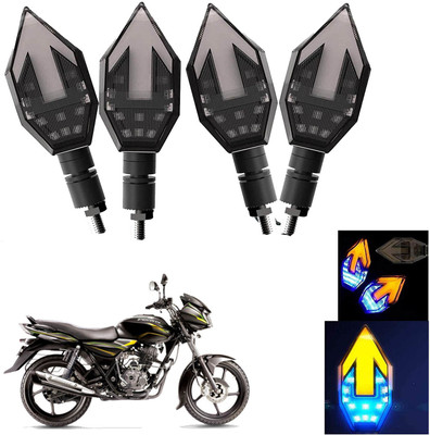 Vagary Front, Rear LED Indicator Light for Bajaj Discover(Blue, Yellow)