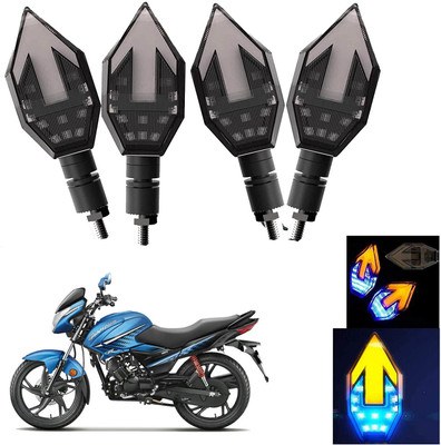 Vagary Front, Rear LED Indicator Light for Hero Glamour(Blue, Yellow)