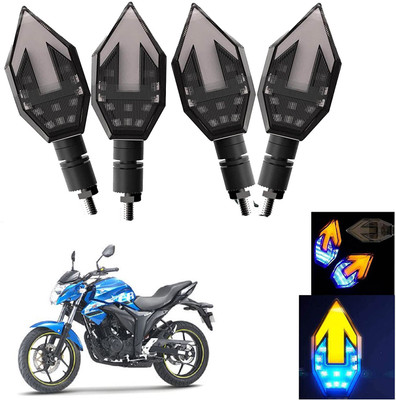 Vagary Front, Rear LED Indicator Light for Suzuki Gixxer(Blue, Yellow)