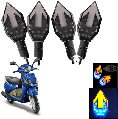 Vagary Front, Rear LED Indicator Light for Mahindra Gusto(Blue, Yellow)