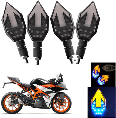 Vagary Front, Rear LED Indicator Light for KTM RC 390(Blue, Yellow)
