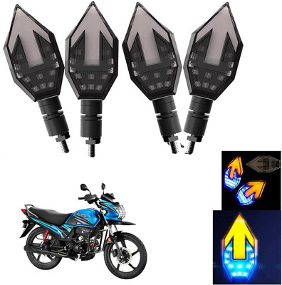 Vagary Front, Rear LED Indicator Light for Hero Universal For Bike(Blue, Yellow)