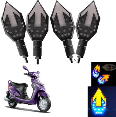 Vagary Front, Rear LED Indicator Light for Mahindra Rodeo RZ(Blue, Yellow)