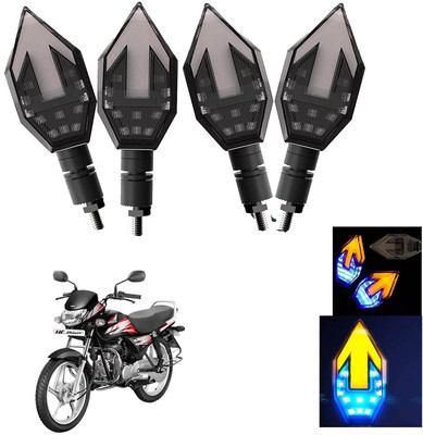Vagary Front, Rear LED Indicator Light for Hero HF Deluxe(Blue, Yellow)
