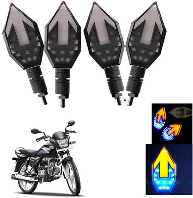 Vagary Front, Rear LED Indicator Light for Hero Splendor Pro(Blue, Yellow)