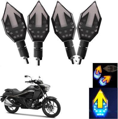 Vagary Front, Rear LED Indicator Light for Suzuki Universal For Bike(Blue, Yellow)