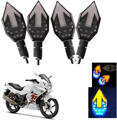 Vagary Front, Rear LED Indicator Light for Hero Karizma(Blue, Yellow)
