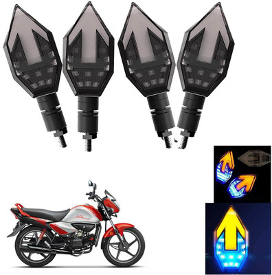 Vagary Front, Rear LED Indicator Light for Hero Universal For Bike(Blue, Yellow)