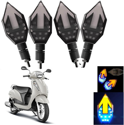 Vagary Front, Rear LED Indicator Light for Suzuki Access 125(Blue, Yellow)