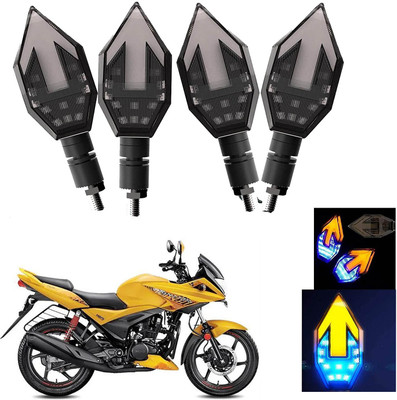 Vagary Front, Rear LED Indicator Light for Hero Ignitor(Blue, Yellow)