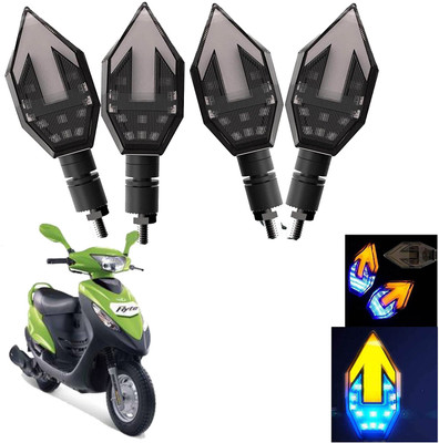 Vagary Front, Rear LED Indicator Light for Mahindra Flyte(Blue, Yellow)