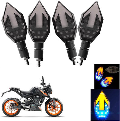 Vagary Front, Rear LED Indicator Light for KTM Duke 200(Blue, Yellow)