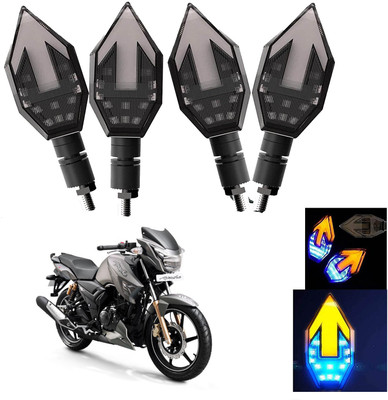 Vagary Front, Rear LED Indicator Light for TVS Universal For Bike(Blue, Yellow)