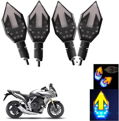 Vagary Front, Rear LED Indicator Light for Honda CBF 150(Blue, Yellow)