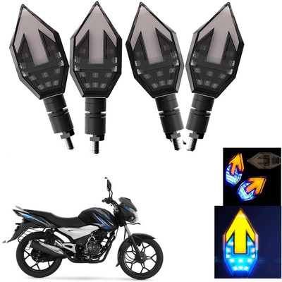 Vagary Front, Rear LED Indicator Light for Bajaj Discover 100(Blue, Yellow)