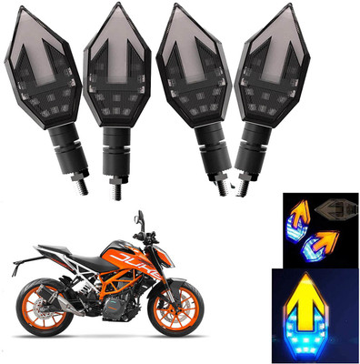 Vagary Front, Rear LED Indicator Light for KTM Duke 390(Blue, Yellow)