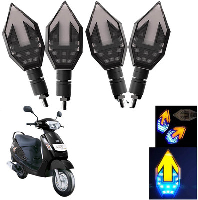Vagary Front, Rear LED Indicator Light for Mahindra Duro DZ(Blue, Yellow)