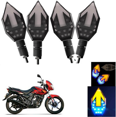 Vagary Front, Rear LED Indicator Light for TVS Flame DS125(Blue, Yellow)