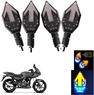 Vagary Front, Rear LED Indicator Light for Bajaj Pulsar 180 DTS-i(Blue, Yellow)