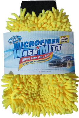 AXWee Microfiber Vehicle Washing  Hand Glove(Pack Of 1, 600 GSM)