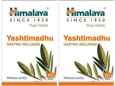 HIMALAYA Wellness Pure Herbs Yashtimadhu Gastric Wellness 60 Tablets (Pack of 2)(Pack of 2, 120 Tablets)