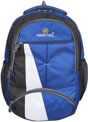GoodFeel New [GFBAG-01RBL] Canvas Polyester School Bckpack, College Bag, Laptop Backpack 30 L Laptop Backpack(Blue)