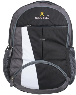 GoodFeel New [GFBAG-01BK] Canvas Polyester School Bckpack, College Bag, Laptop Backpack 30 L Laptop Backpack(Black)