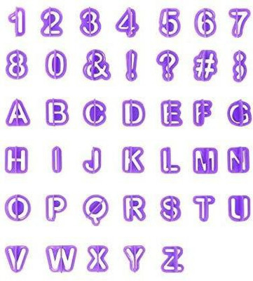 Royals Alphabet & Number Cutters, Set of 40 Cookie Cutter(Pack of 40)
