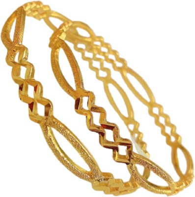 AARTISAI Metal Gold-plated Bangle Set(Pack of 2)