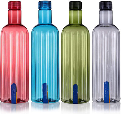 AVAIKSA 1000 ml PET Bottle(Pack of 4, Multicolor)