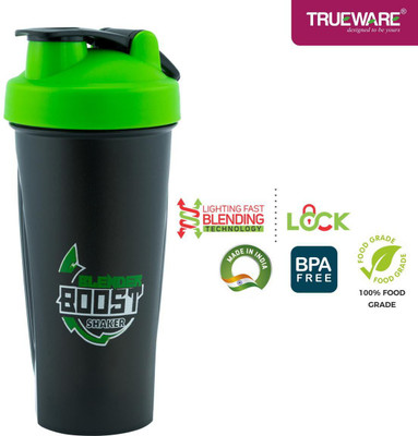 Trueware 700 ml Plastic Shaker(Pack of 1, Green)
