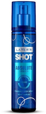 LAYER'R Shot Absulute Game Deodorant Spray  -  For Men(135 ml)